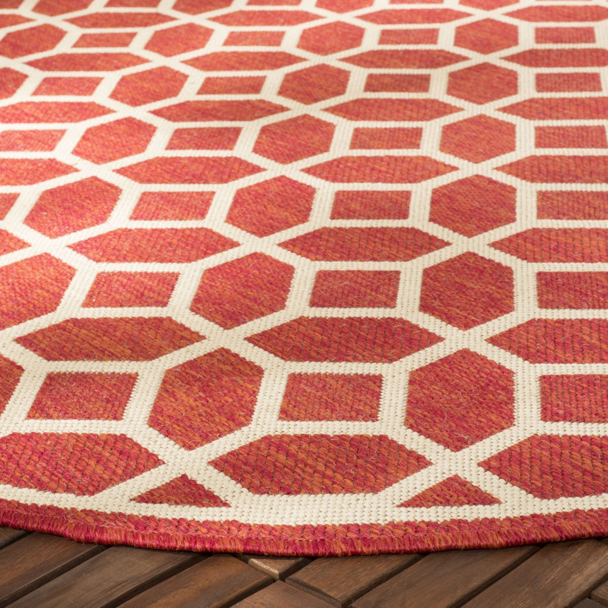 safavieh clearance beach house bhs127q red creme rug