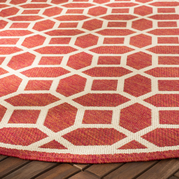 safavieh clearance beach house bhs127q red creme rug