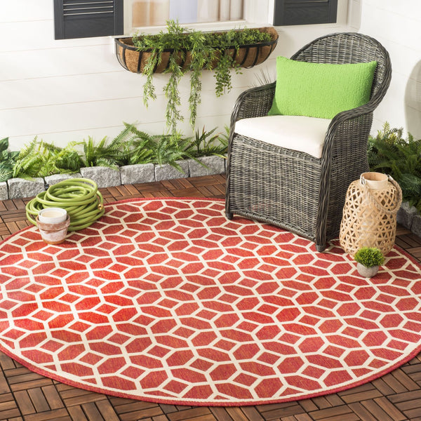 safavieh clearance beach house bhs127q red creme rug