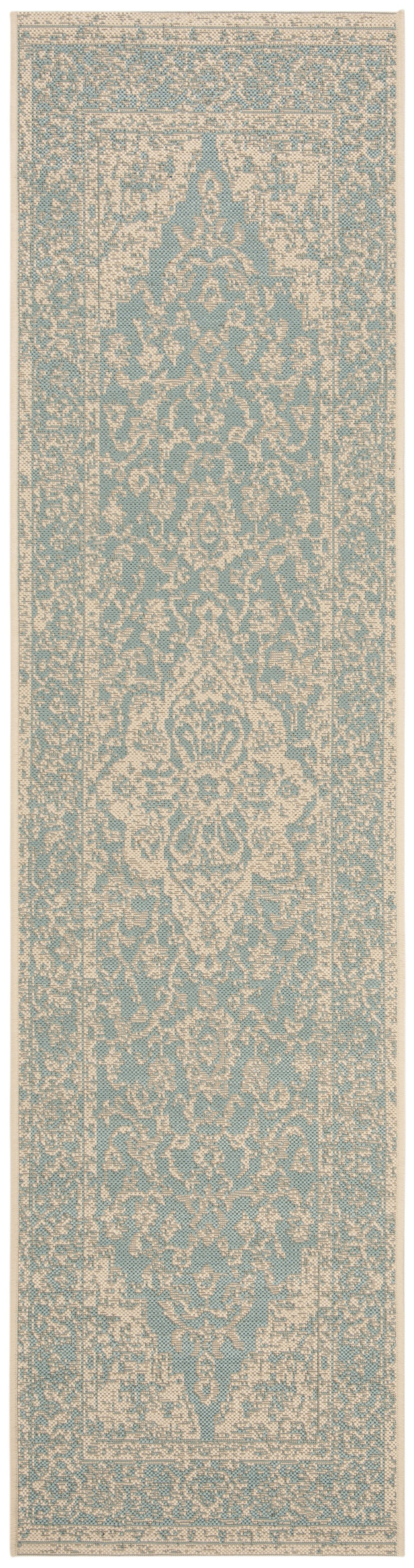 Safavieh Clearance Beach House BHS137K Aqua Rug