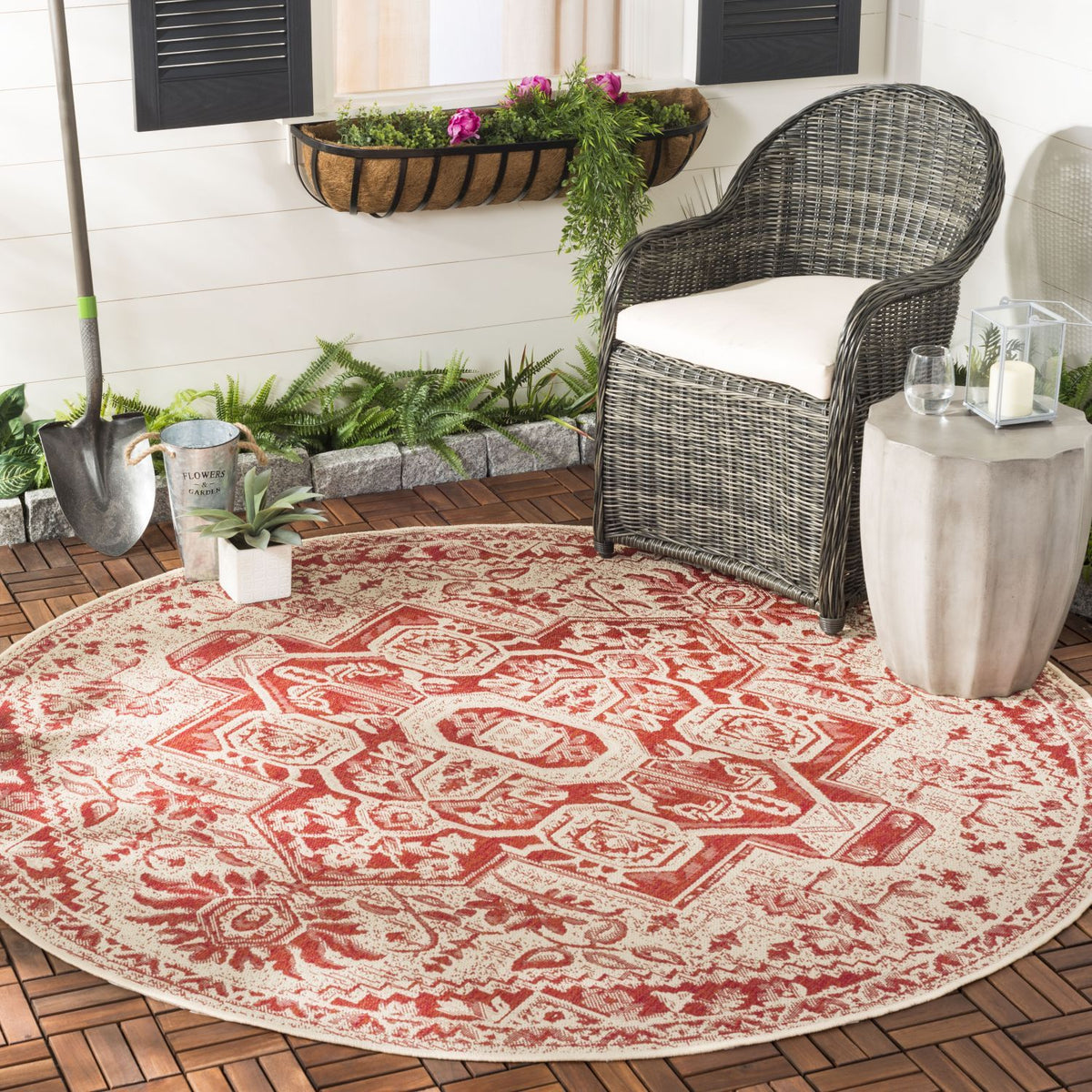 safavieh clearance beach house bhs138q red creme rug