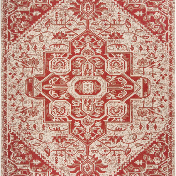 safavieh clearance beach house bhs138q red creme rug