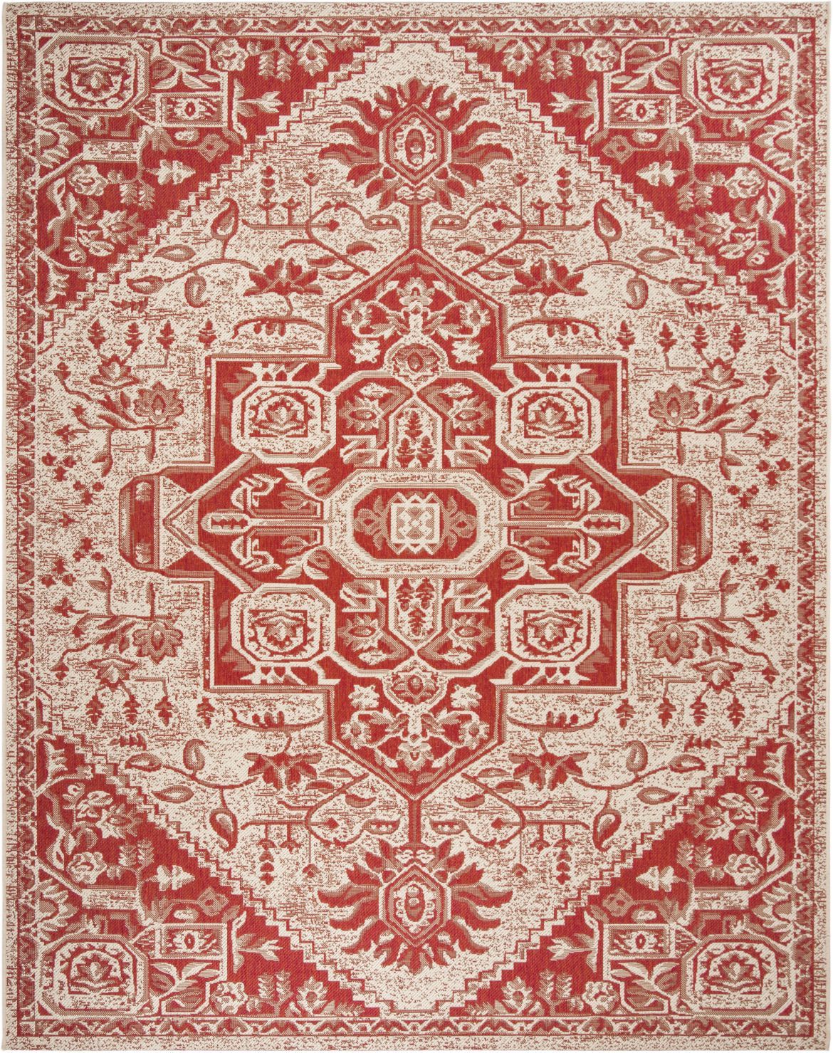 safavieh clearance beach house bhs138q red creme rug