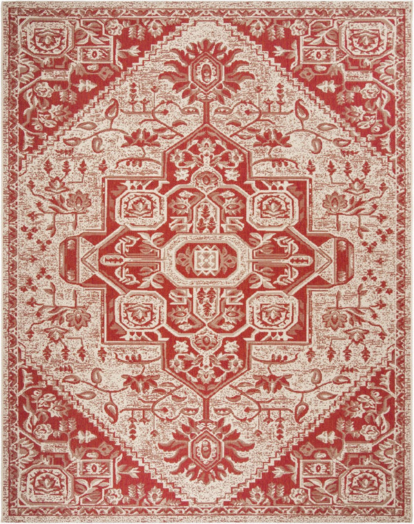 safavieh clearance beach house bhs138q red creme rug