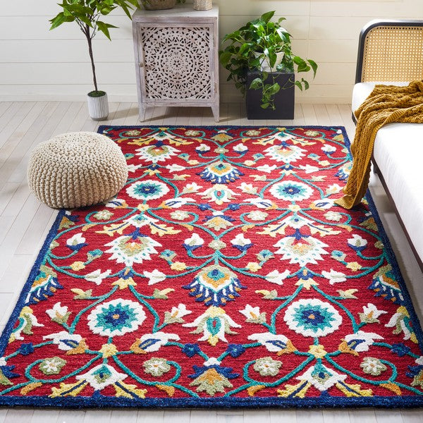 safavieh clearance blossom blm562q red rug