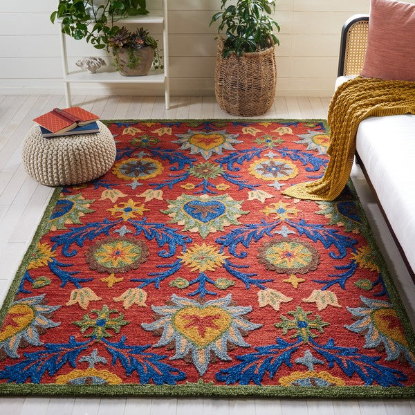safavieh clearance blossom blm563q red rug