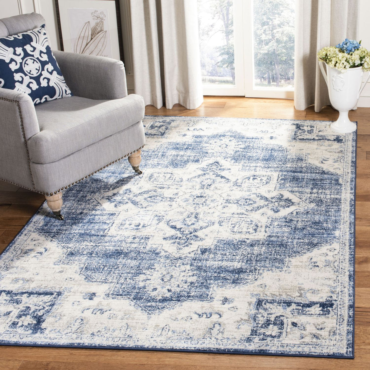 safavieh clearance brentwood bnt865a ivory navy rug