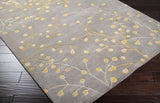 Floral Surya Rug Co. Athena Grey Rug | Yellow Rugs | Rugs Done Right