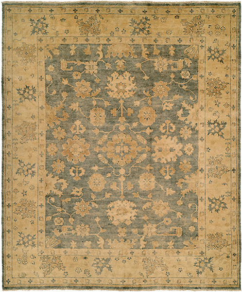 HRI Oushak B-26 Blue Rug