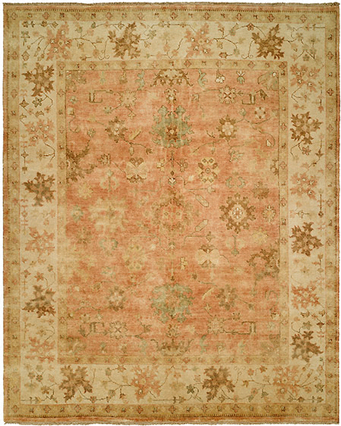 HRI Oushak B-26 Peach Rug