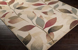 Transitional Surya Leaves Dark Brown Rug | Dark Brown Rugs | Rugs Done Right