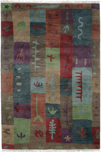 Tibet Rug Company 60 CT Block Print Multi Rug