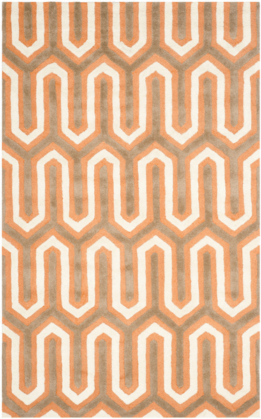 Safavieh Clearance Cambridge CAM351Y Orange Rug