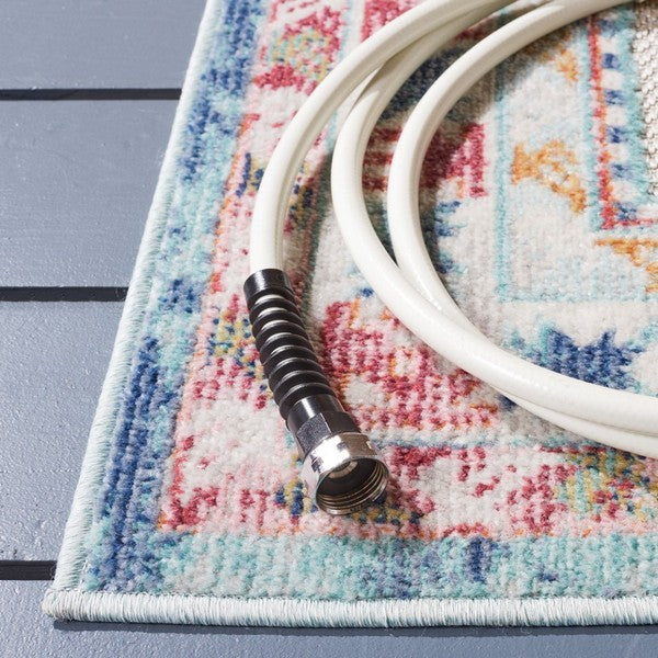 safavieh clearance cabana cbn541p rust blue rug