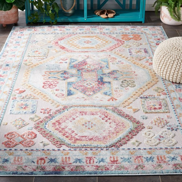 safavieh clearance cabana cbn541p rust blue rug