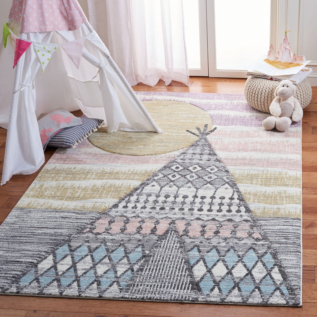 safavieh clearance carousel kids crk117f grey rug