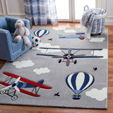 safavieh clearance carousel kids crk137f light grey rug