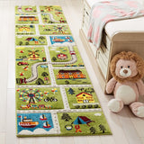 safavieh clearance carousel kids crk197y green rug