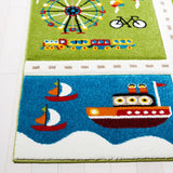 safavieh clearance carousel kids crk197y green rug