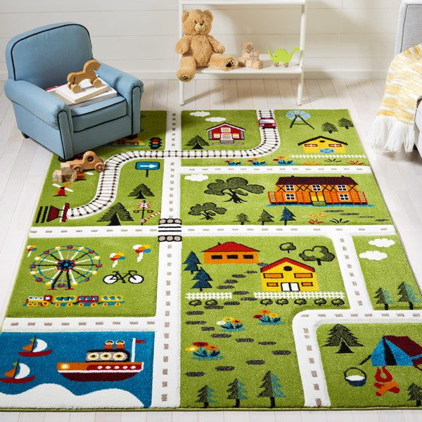safavieh clearance carousel kids crk197y green rug