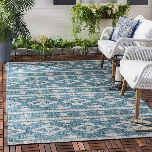 Safavieh Clearance Courtyard CY8863-37221 Teal Rug