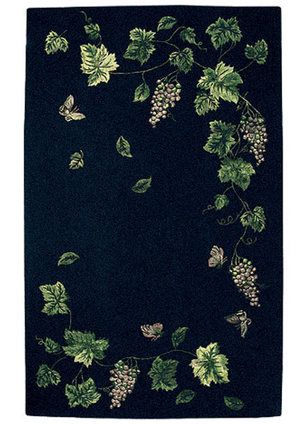 Delos, Inc. Dionysus D0032 Black Rug