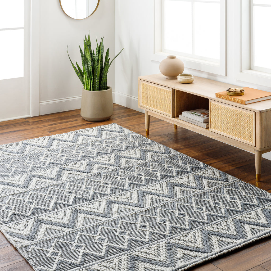 surya daffodil dff 2305 light grey rug