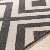 Surya Alfresco Triangles Black Rug | Geometrical Rugs | Rugs Done Right