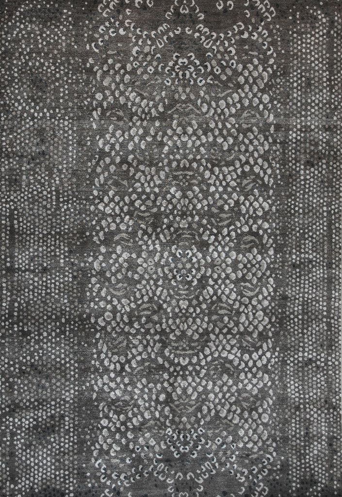Tibet Rug Company 100 CT DIAMONDBACK CHARCOAL with SILK  Rug