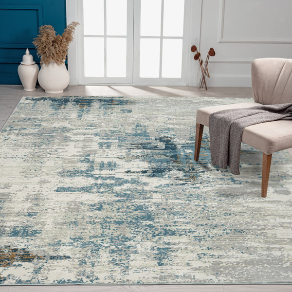 Kalaty Clearance Ethos ET-398 Blue Grey Abstract Rug
