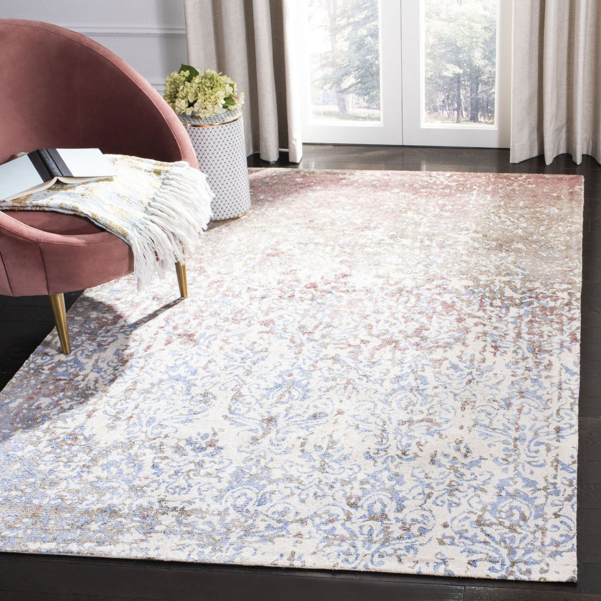 safavieh clearance expression exp477m ivory blue rug