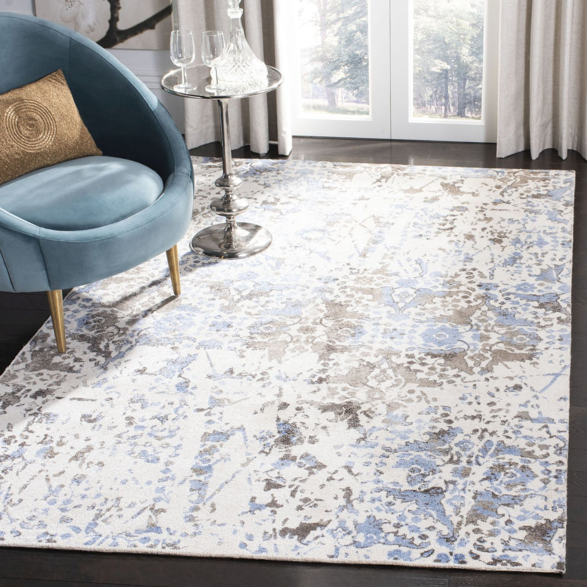 safavieh clearance expression exp478m ivory blue rug