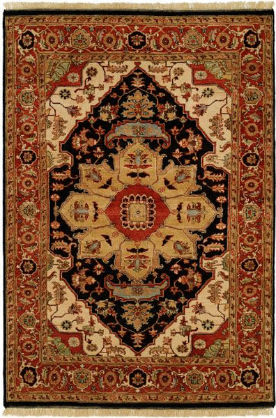 Rugs Done Right Berlin BM04 Black / Rust Rug