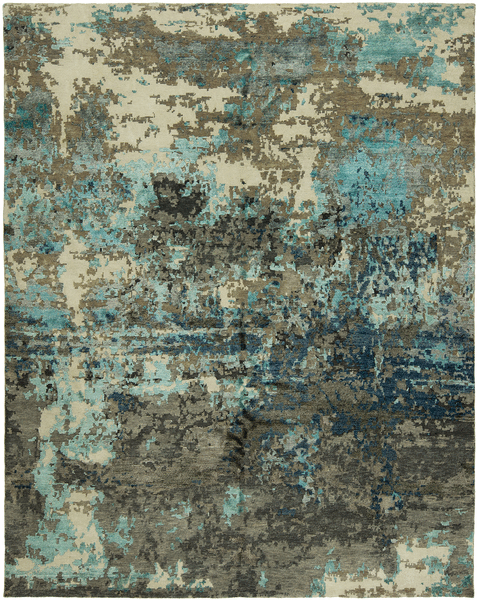 Rugs Done Right Everett FF74 Abstract Grey / Blue Rug