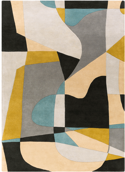 Surya Rug Co. Forum Teal Rug | Beige Rugs | Rugs Done Right 