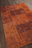 chandra fusion fus 26305 orange rug