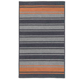 Colonial Mills Frazada Stripe FZ29 Charcoal /Orange Rug