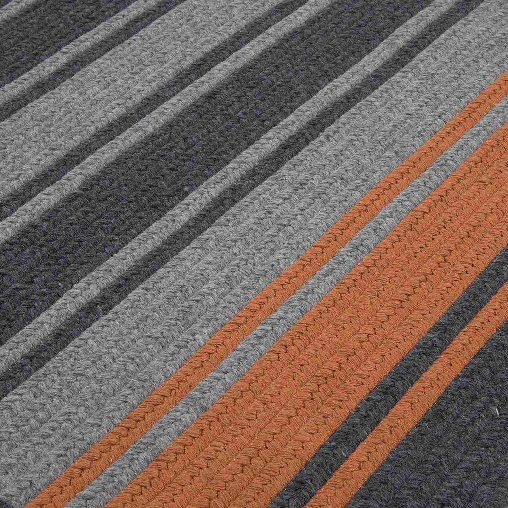 Colonial Mills Frazada Stripe FZ29 Charcoal /Orange Rug