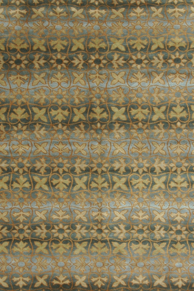 Tibet Rug Company 80 CT with Silk Fleurs De Lis Slate Rug