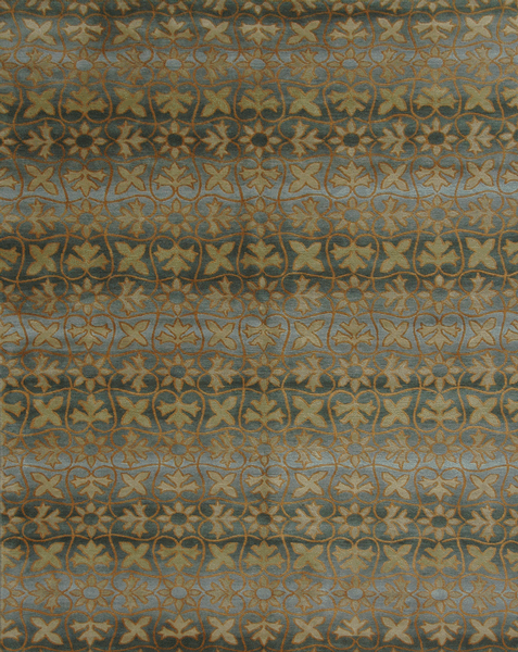 Tibet Rug Company 80 CT Fleurs-de-Lis Gold Rug