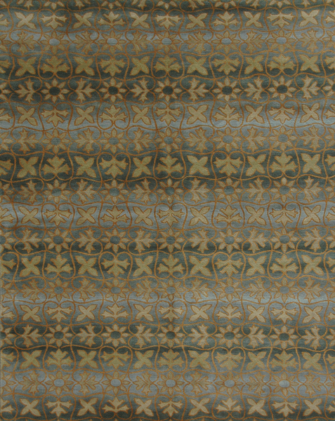 Tibet Rug Company 80 CT Fleurs-de-Lis Gold Rug