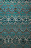 Tibet Rug Company 100 CT GARDEN LATTICE Teal Rug
