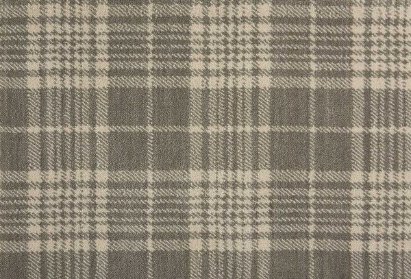 Rugs Done Right Custom Gingham Plaid GINGP Dove Ivory Rug