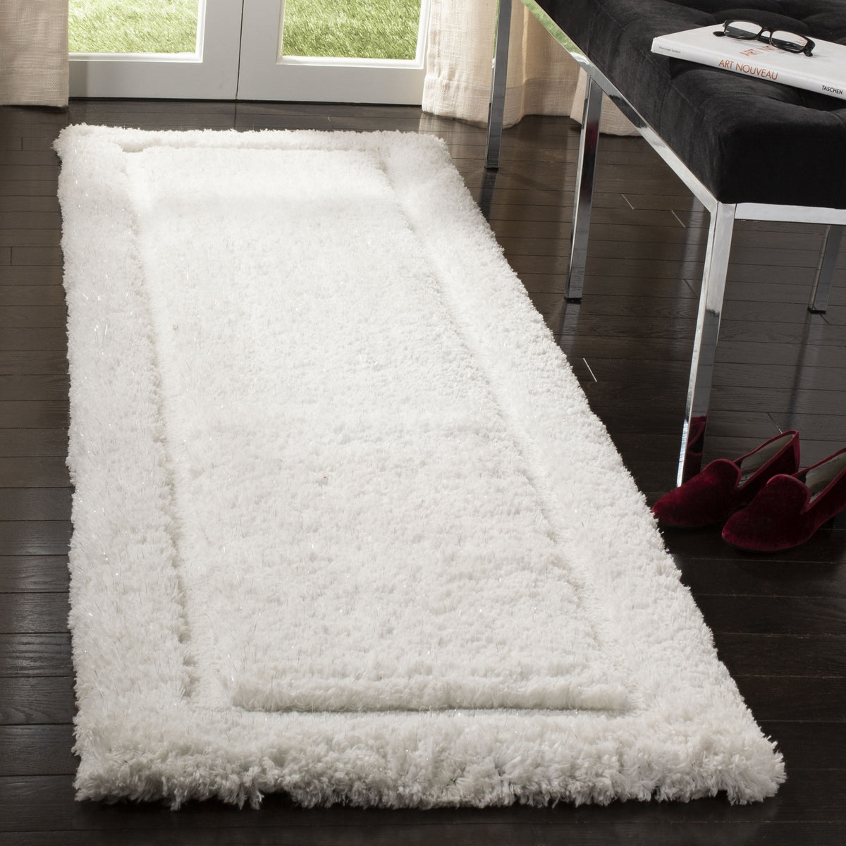 safavieh clearance glamour shag gls101a ivory rug