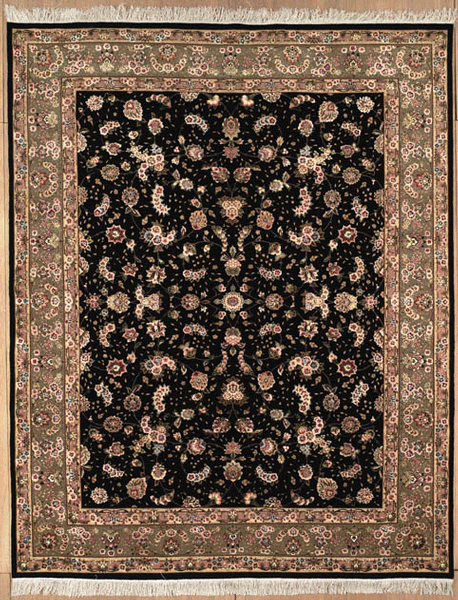 Shalom Brothers Tabriz GS23-20E Black Rug