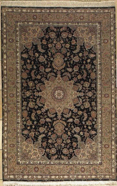 Shalom Brothers Tabriz GS23-9A Black Rug