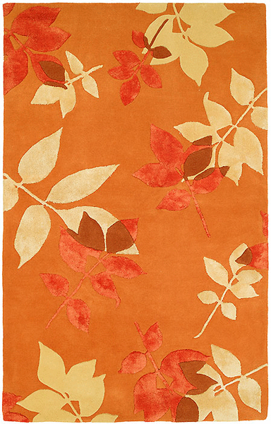 HRI Everglades HR05 Orange Rug