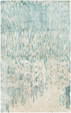 Rectangular Surya Rug Co. Watercolor Teal Rug | Teal Rugs | Rugs Done Right 