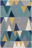 Rectangular Surya Rug Co. Kennedy Aqua Rug | Aqua Rugs | Rugs Done Right 