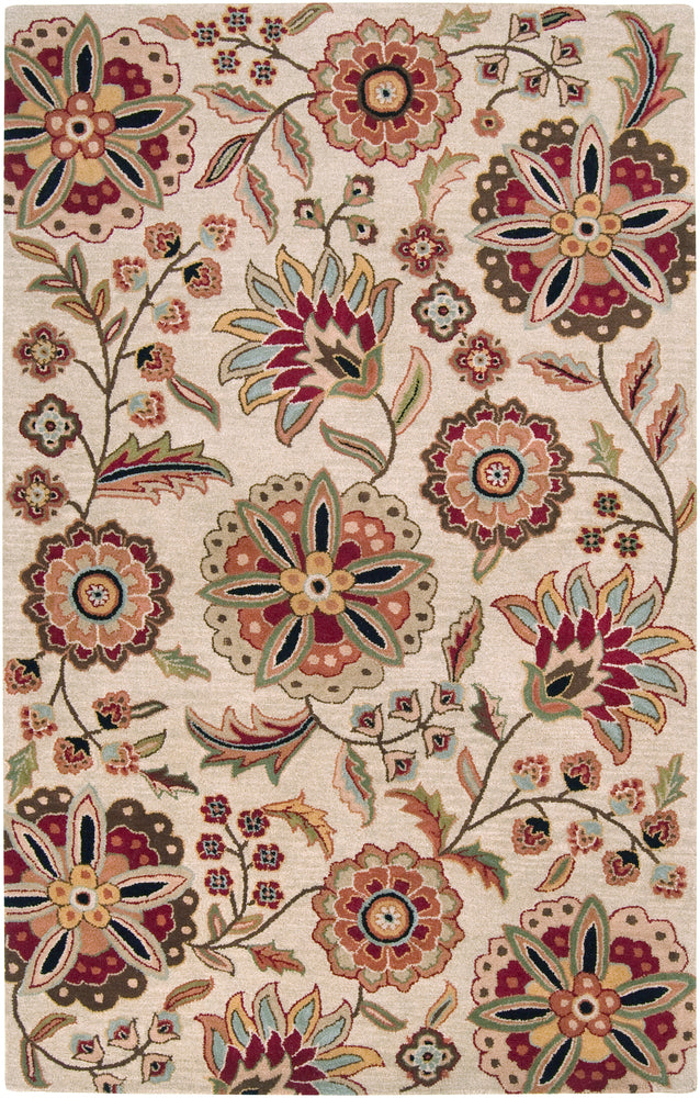 Floral Surya Rug Co. Athena  Ivory Rug | Athena Rugs | Rugs Done Right 